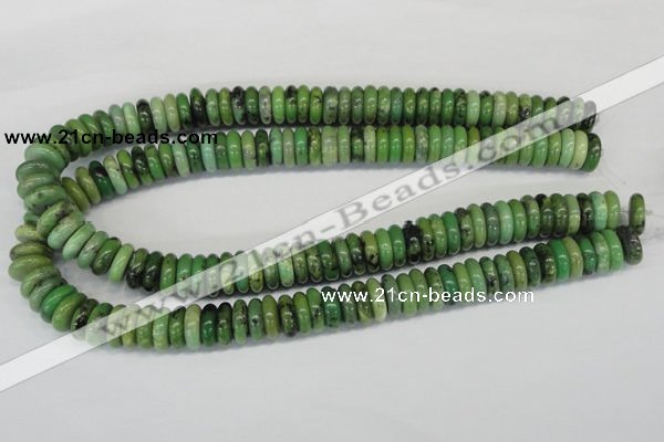 CAU29 15.5 inches 5*15mm rondelle australia chrysoprase beads wholesale