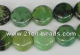 CAU38 15.5 inches 14mm flat round australia chrysoprase beads wholesale