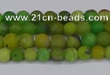 CAU410 15.5 inches 4mm round matte Australia chrysoprase beads