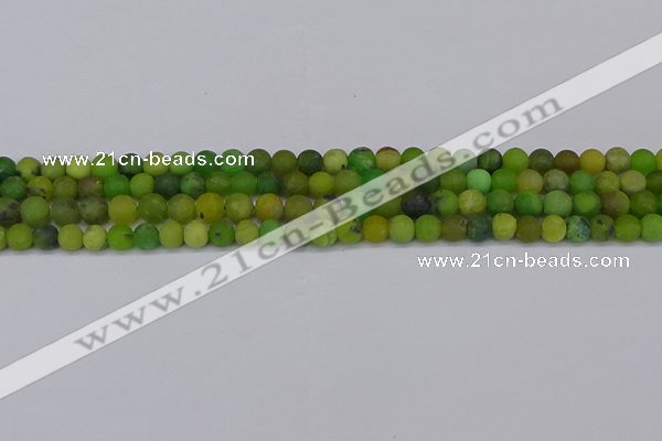 CAU411 15.5 inches 6mm round matte Australia chrysoprase beads