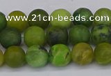 CAU412 15.5 inches 8mm round matte Australia chrysoprase beads