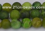 CAU413 15.5 inches 10mm round matte Australia chrysoprase beads