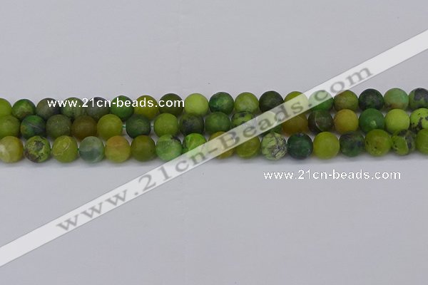 CAU413 15.5 inches 10mm round matte Australia chrysoprase beads