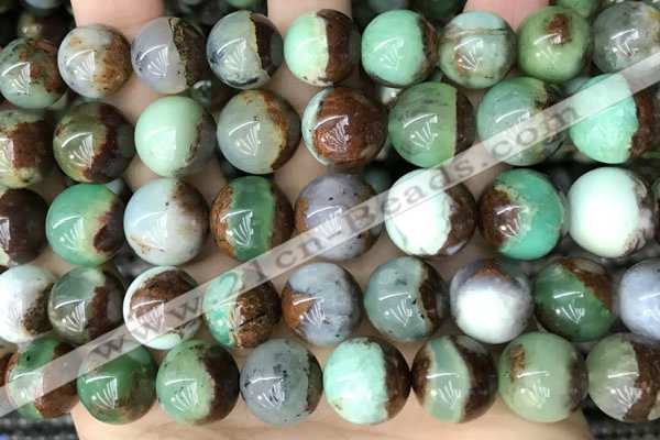 CAU458 15.5 inches 13mm - 14mm round Australia chrysoprase beads