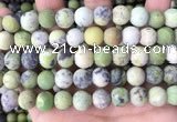 CAU480 15.5 inches 10mm round matte Australia chrysoprase beads