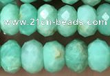 CAU488 15.5 inches 5*8mm faceted rondelle Australia chrysoprase beads