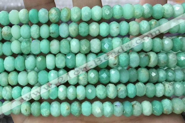 CAU488 15.5 inches 5*8mm faceted rondelle Australia chrysoprase beads