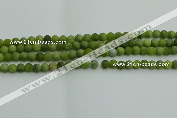 CAU511 15.5 inches 6mm round matte Chinese chrysoprase beads