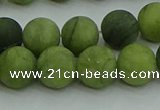 CAU512 15.5 inches 8mm round matte Chinese chrysoprase beads