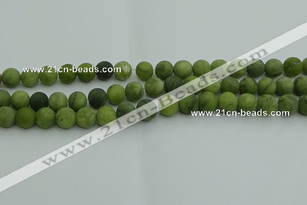 CAU512 15.5 inches 8mm round matte Chinese chrysoprase beads