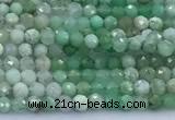 CAU567 15 inches 3mm faceted round Australia chrysoprase beads