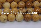 CAY03 15.5 inches 8mm round African yellow jasper beads wholesale