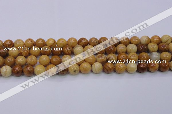 CAY06 15.5 inches 14mm round African yellow jasper beads wholesale