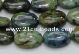 CAZ01 15.5 inches 13*18mm oval natural azurite gemstone beads