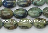 CAZ04 15.5 inches 12*16mm oval natural azurite gemstone beads