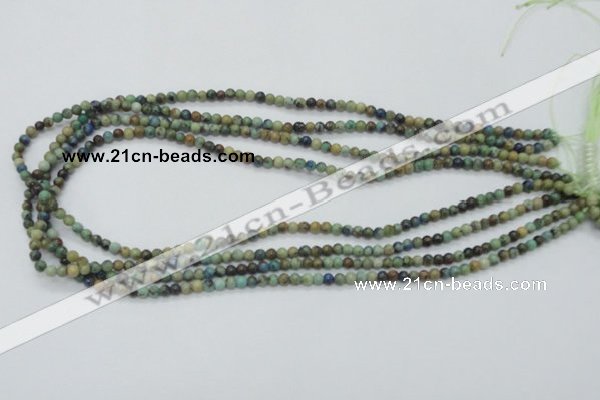 CAZ06 15.5 inches 4mm round natural azurite gemstone beads