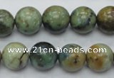 CAZ11 15.5 inches 14mm round natural azurite gemstone beads