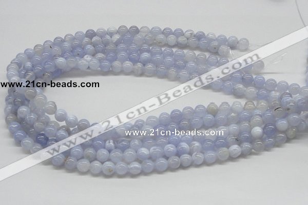 CBC02 15.5 inches 8mm round blue chalcedony beads wholesale