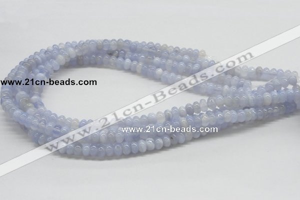 CBC04 15.5 inches 4*8mm rondelle  blue chalcedony beads wholesale
