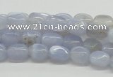 CBC05 15.5 inches 7*10mm nugget blue chalcedony beads wholesale