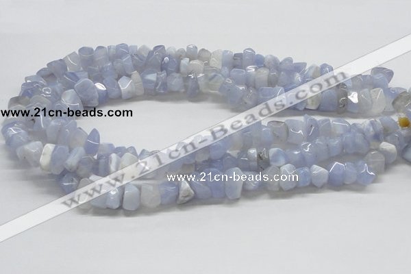 CBC06 15.5 inches 12mm blue chalcedony chips beads wholesale