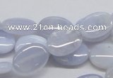 CBC10 15.5 inches 13*18mm oval blue chalcedony beads wholesale