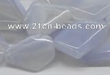 CBC14 15.5 inches 18*25mm freeform blue chalcedony beads wholesale