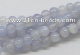 CBC16 15.5 inches 4mm round blue chalcedony beads wholesale