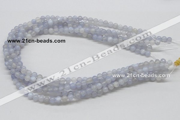 CBC16 15.5 inches 4mm round blue chalcedony beads wholesale