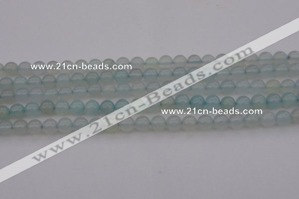 CBC202 15.5 inches 8mm round ocean blue chalcedony beads