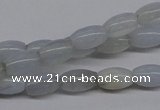 CBC23 15.5 inches 4*7mm rice blue chalcedony beads wholesale