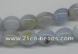 CBC24 15.5 inches 10*12mm rice blue chalcedony beads wholesale