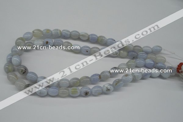 CBC24 15.5 inches 10*12mm rice blue chalcedony beads wholesale