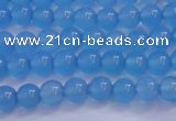 CBC251 15.5 inches 6mm A grade round ocean blue chalcedony beads