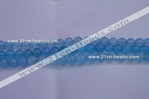 CBC253 15.5 inches 10mm A grade round ocean blue chalcedony beads