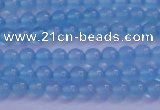 CBC260 15.5 inches 4mm AA grade round ocean blue chalcedony beads