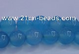 CBC262 15.5 inches 8mm AA grade round ocean blue chalcedony beads