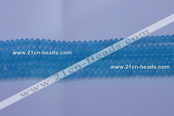 CBC270 15.5 inches 4*6mm A grade rondelle ocean blue chalcedony beads