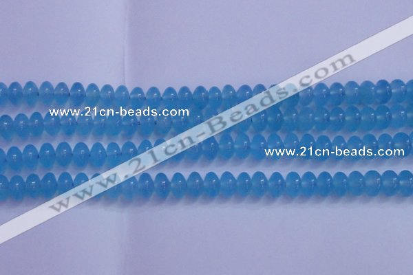 CBC271 15.5 inches 5*8mm A grade rondelle ocean blue chalcedony beads