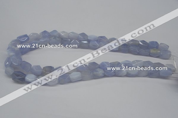 CBC28 15.5 inches 8*12mm – 10*14mm nuggets blue chalcedony beads