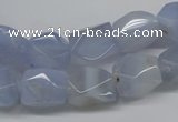 CBC29 15.5 inches 10*14mm – 12*16mm nuggets blue chalcedony beads