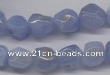 CBC30 15.5 inches 12*13mm nuggets blue chalcedony beads