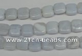 CBC36 15.5 inches 8*8mm square blue chalcedony beads wholesale