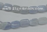 CBC38 15.5 inches 8*10mm rectangle blue chalcedony beads wholesale