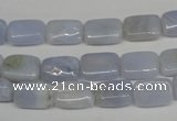 CBC39 15.5 inches 8*12mm rectangle blue chalcedony beads wholesale