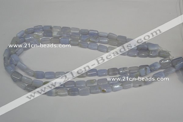 CBC39 15.5 inches 8*12mm rectangle blue chalcedony beads wholesale