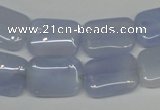 CBC40 15.5 inches 13*18mm rectangle blue chalcedony beads wholesale