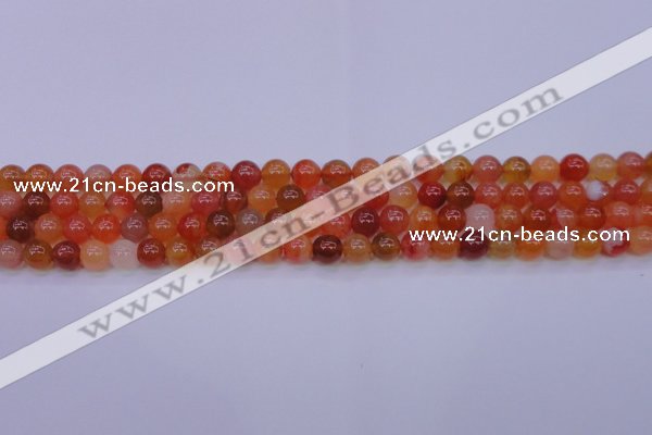 CBC411 15.5 inches 6mm AA grade round orange chalcedony beads