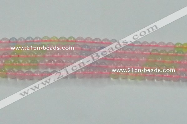 CBC420 15.5 inches 4mm round mixed chalcedony beads wholesale