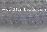 CBC435 15.5 inches 6mm faceted round purple chalcedony beads